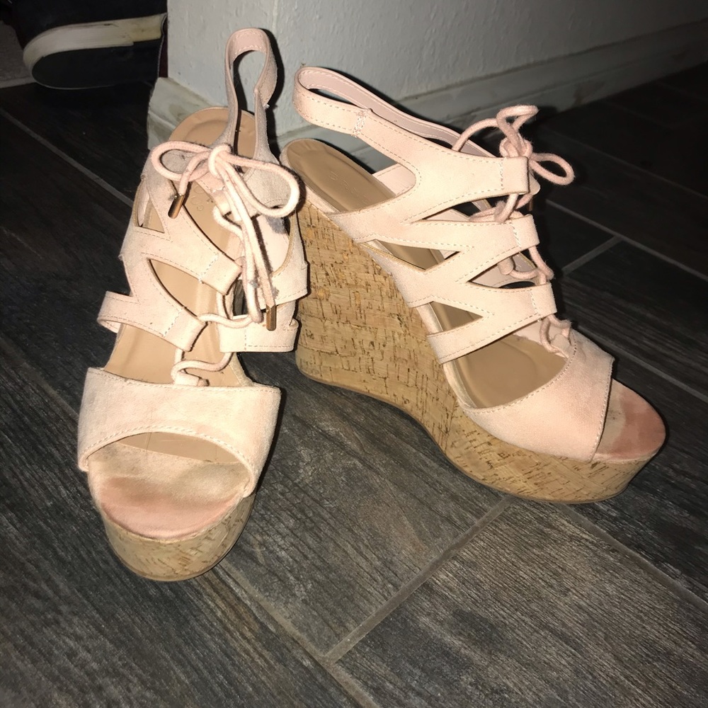 Pink Bamboo Wedges